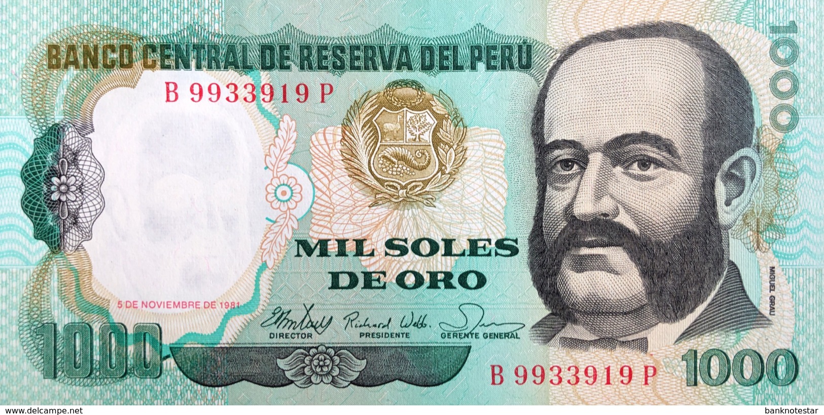 Peru 1.000 Soles De Oro, P-122 (5.11.1981) - UNC - Peru