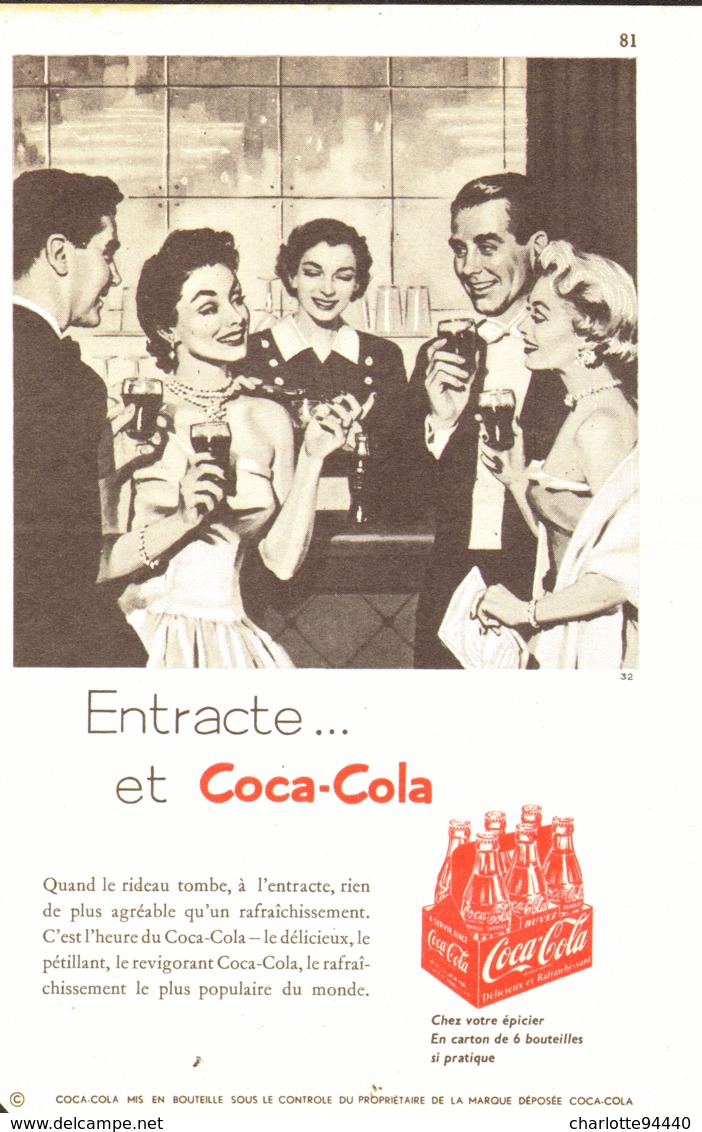PUB " COCA-COLA " 1950'S ( 4 ) - Affiches Publicitaires