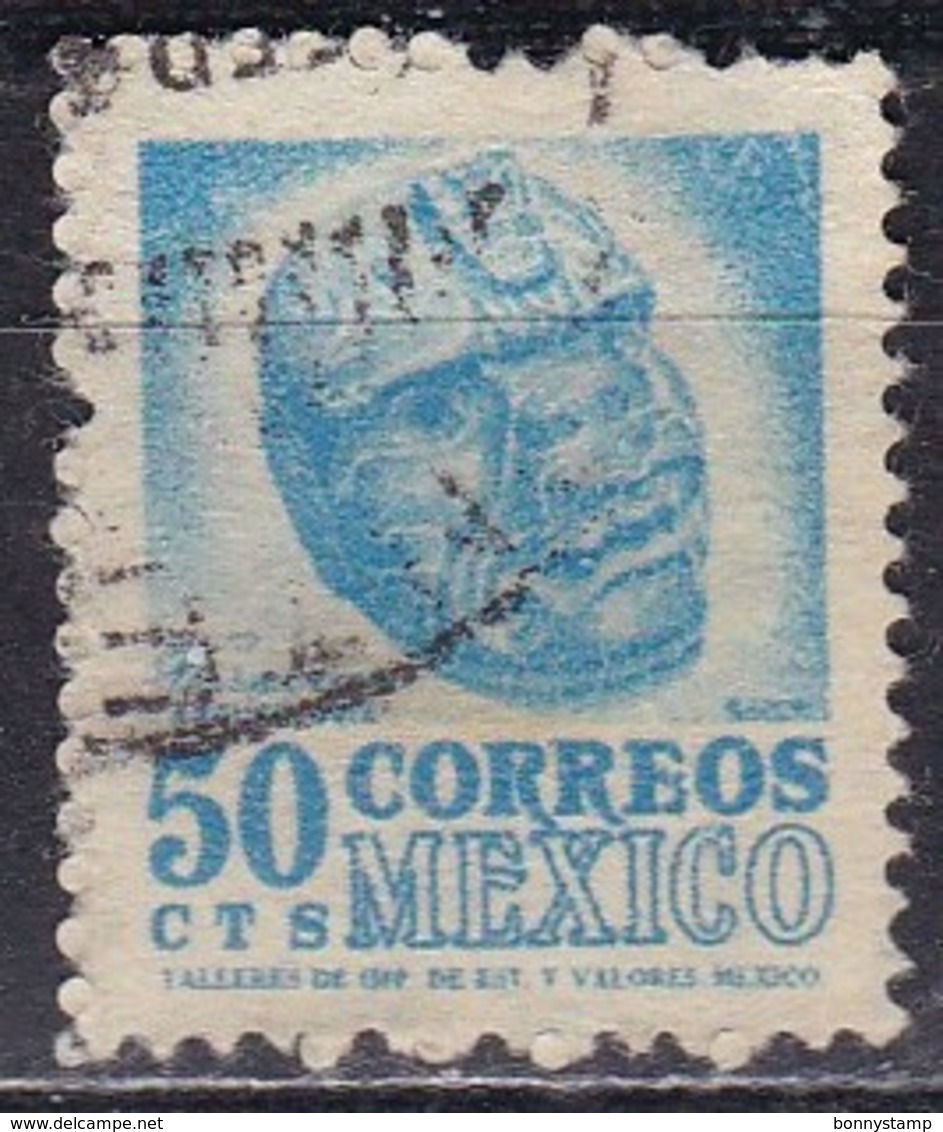 Messico, 1950/52 - 50c Carved Head - Nr.863 Usato° - Messico