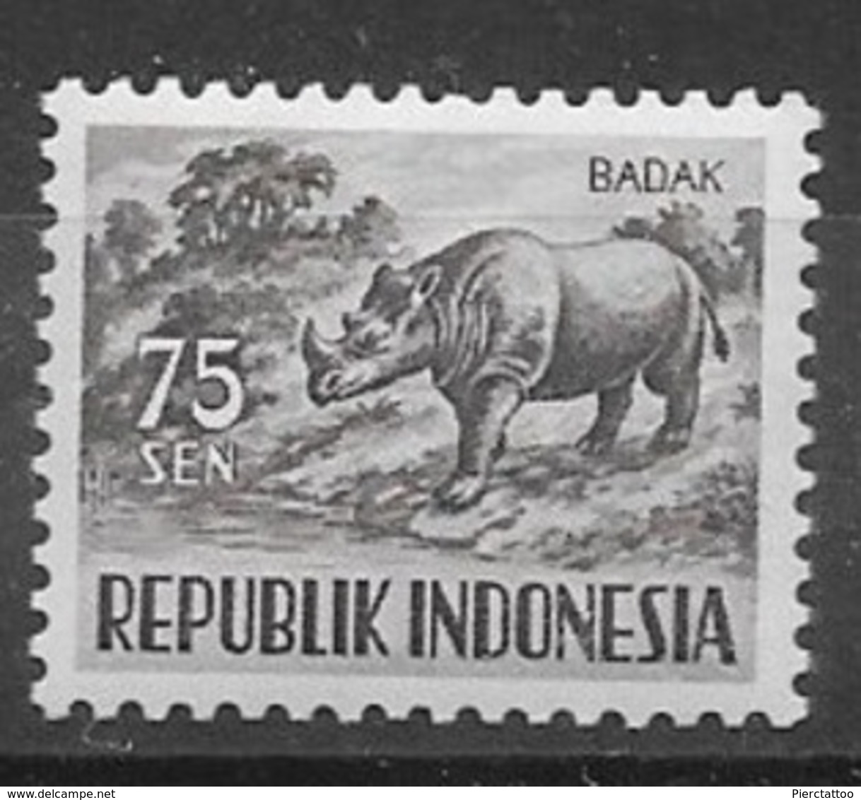 Rhinocéros (Animaux) - Indonésie - 1956 - YT 125 - Neuf - Indonésie