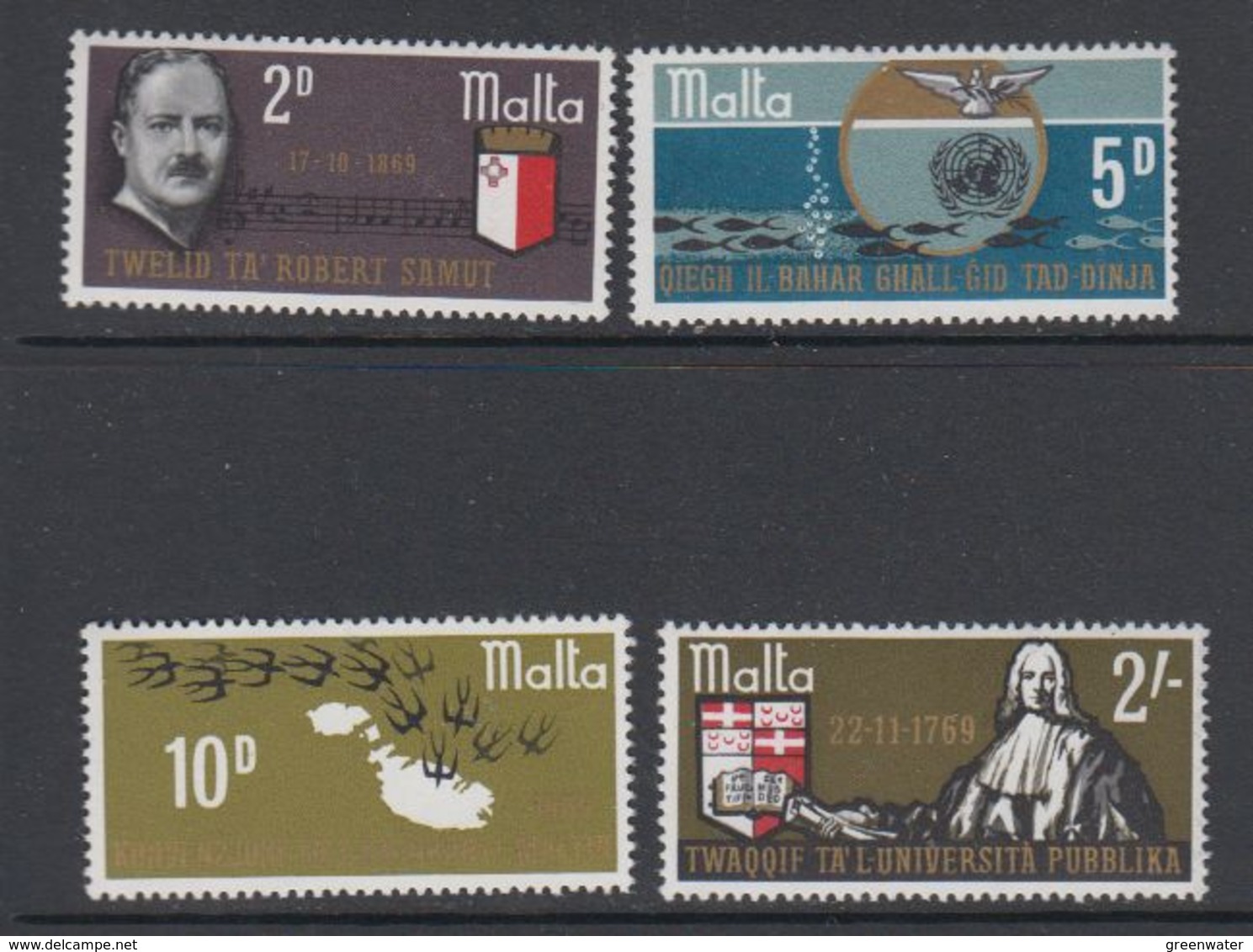 Malta 1970 Anniversairies 4v ** Mnh (42797F) - Malta