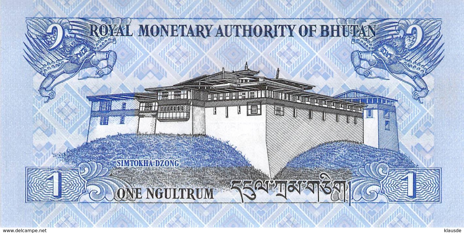 1 Ngultrum Bhutan 2013 UNC - Bhután