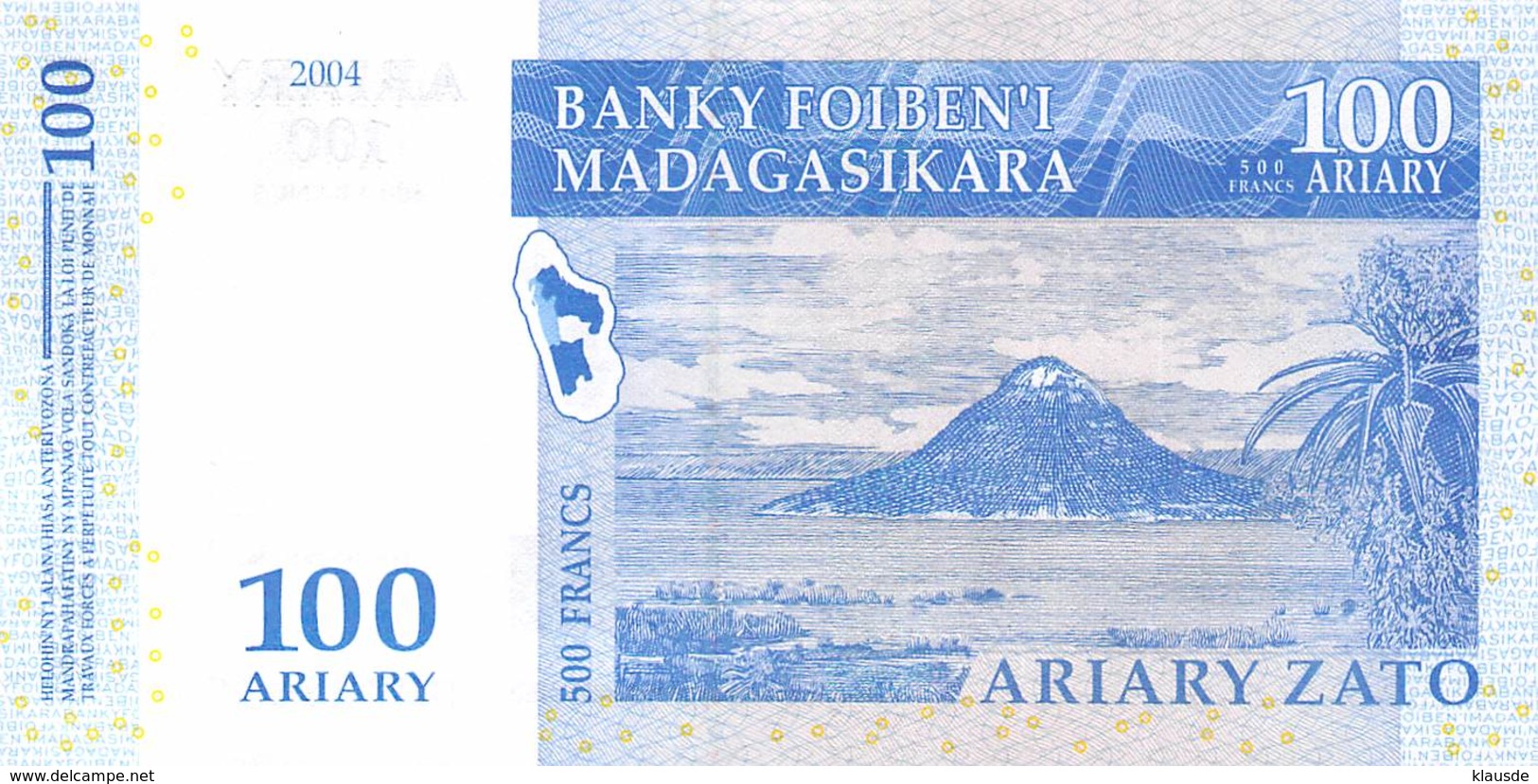 100 Ariary Madagaskar 2004 UNC - Madagaskar