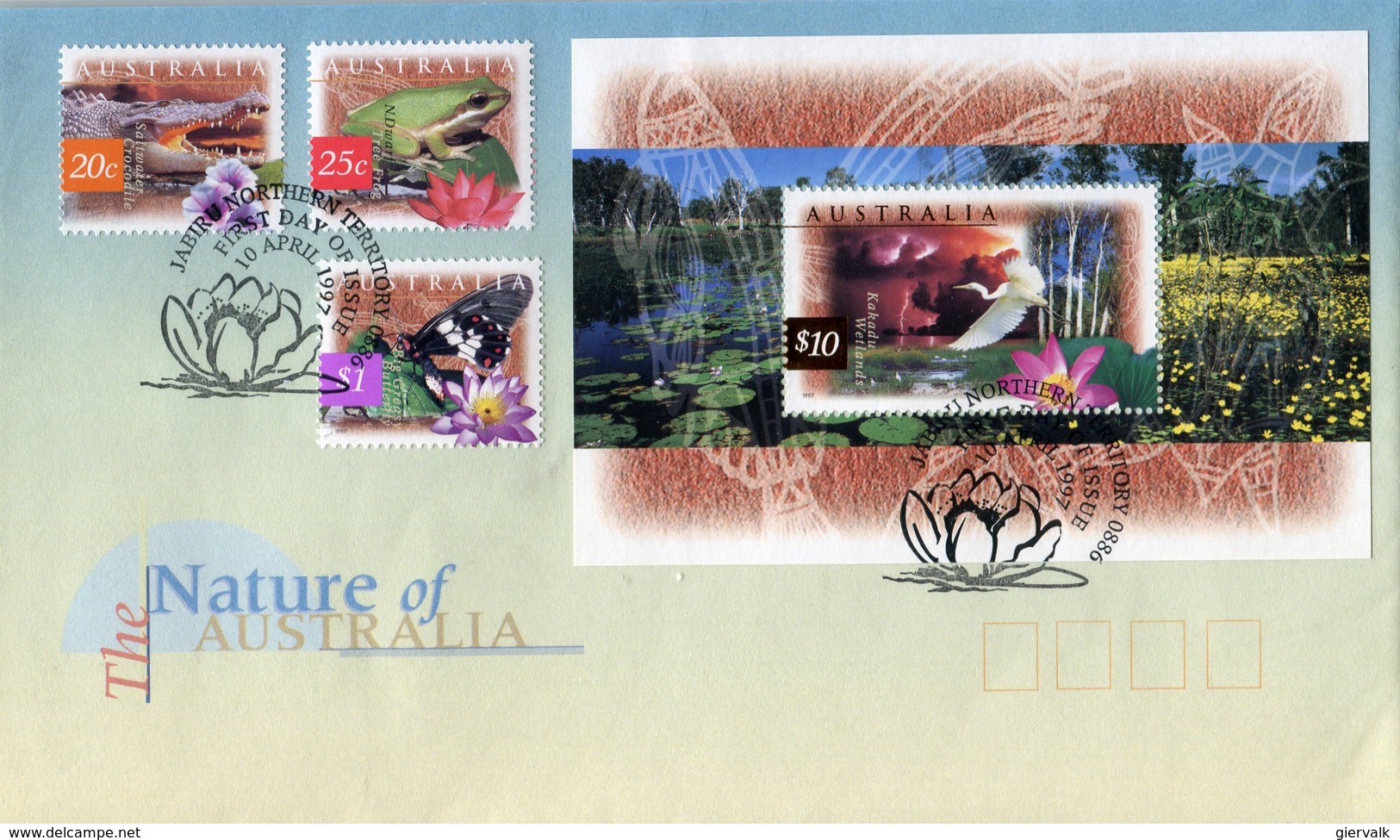 AUSTRALIA 1997 FDC With BIRD-SHEET,FROG,CROCODILE & BUTTERFLY.BARGAIN.!! - Omslagen Van Eerste Dagen (FDC)