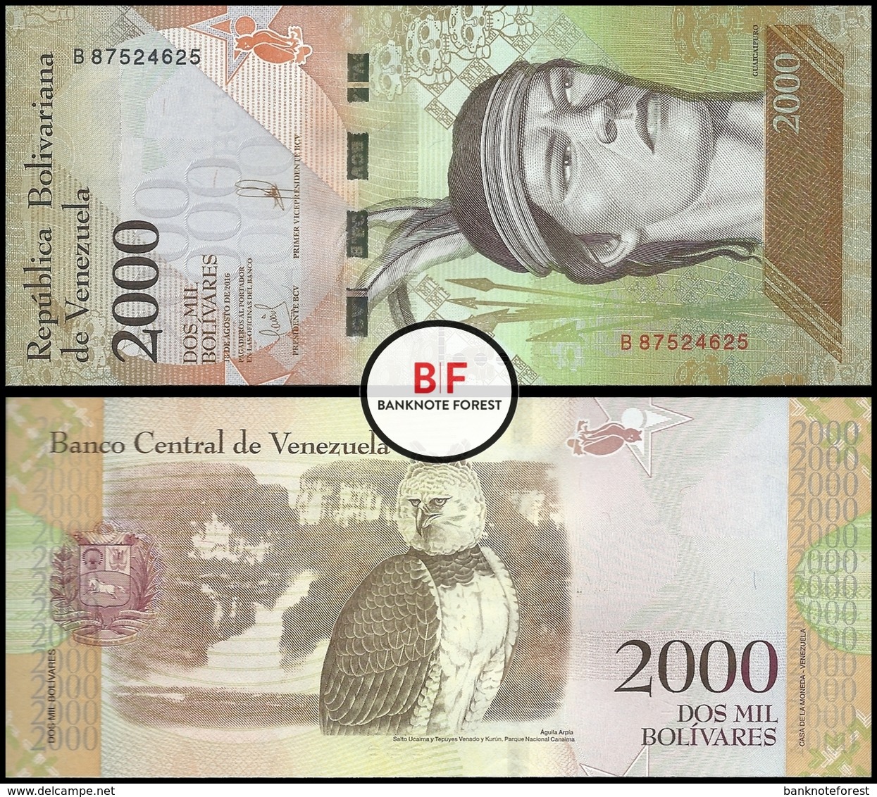 Venezuela | 2.000 Bolivares | 2016 | P.96b | UNC - Venezuela