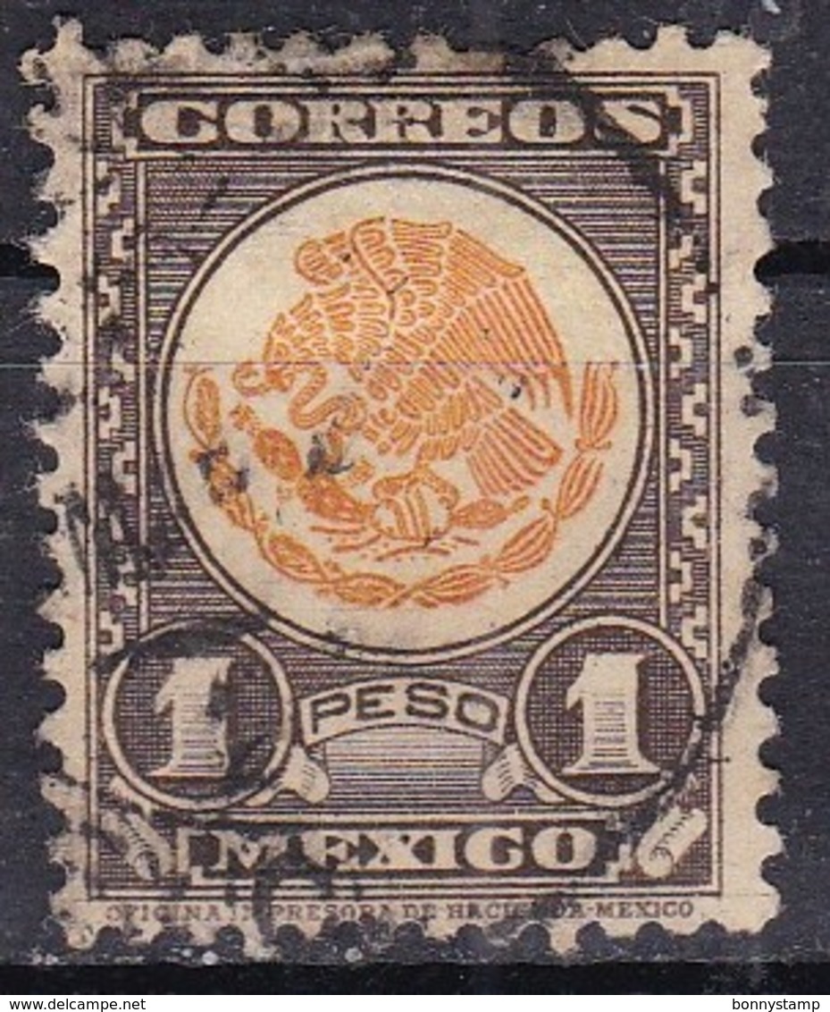 Messico, 1934/40 - 1p Coat Of Arms - Nr.719 Usato° - Messico