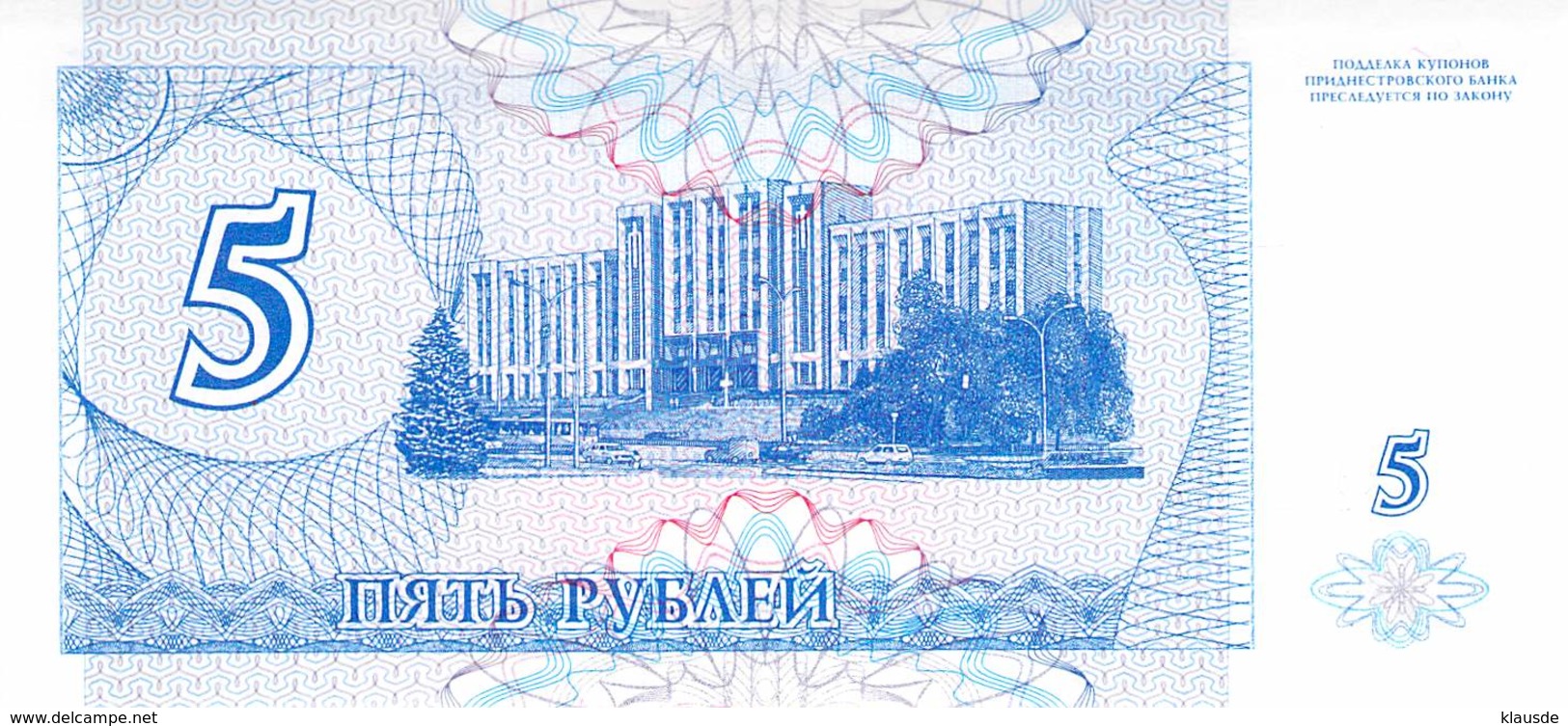 5 Rubel  Transnistrischen Moldauische Republik, UNC - Moldavië