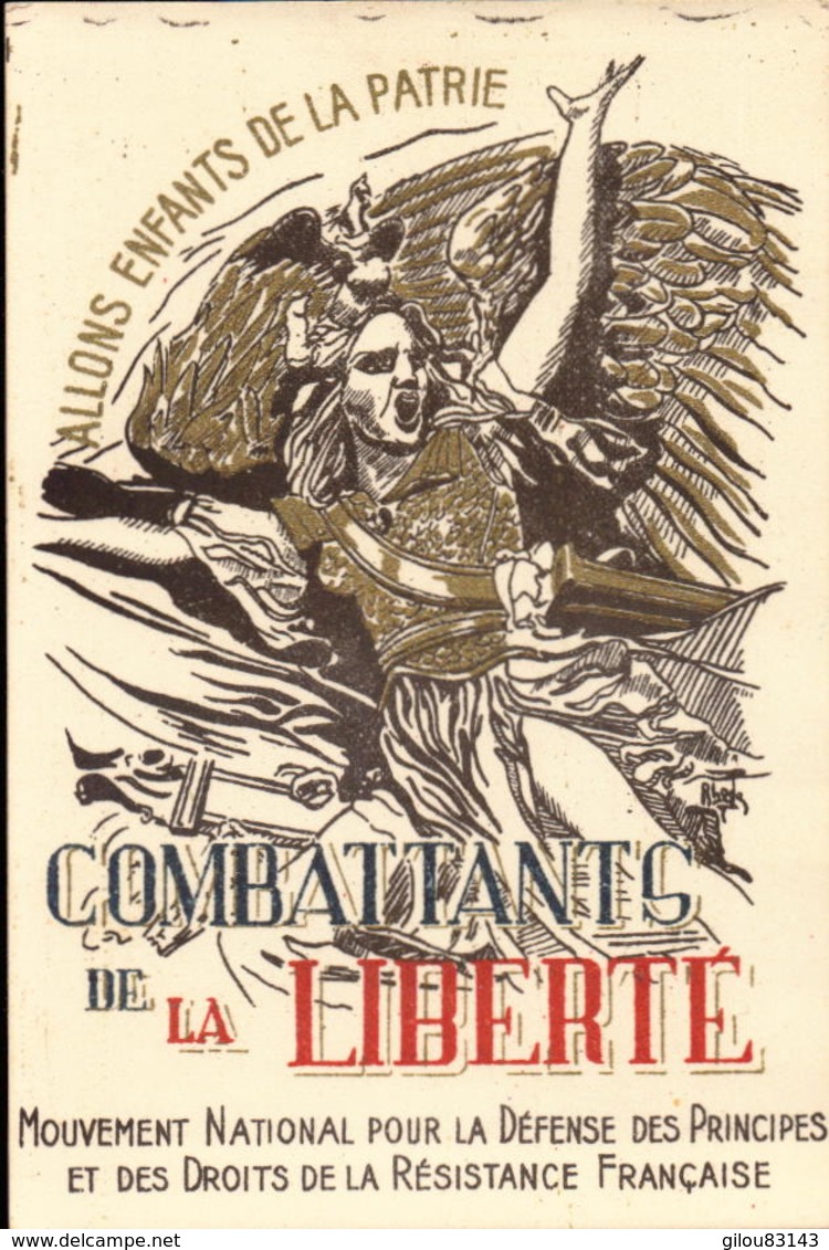 Carte, Combattants De La Liberté, Comité De Toulon         (bon Etat) - Documents