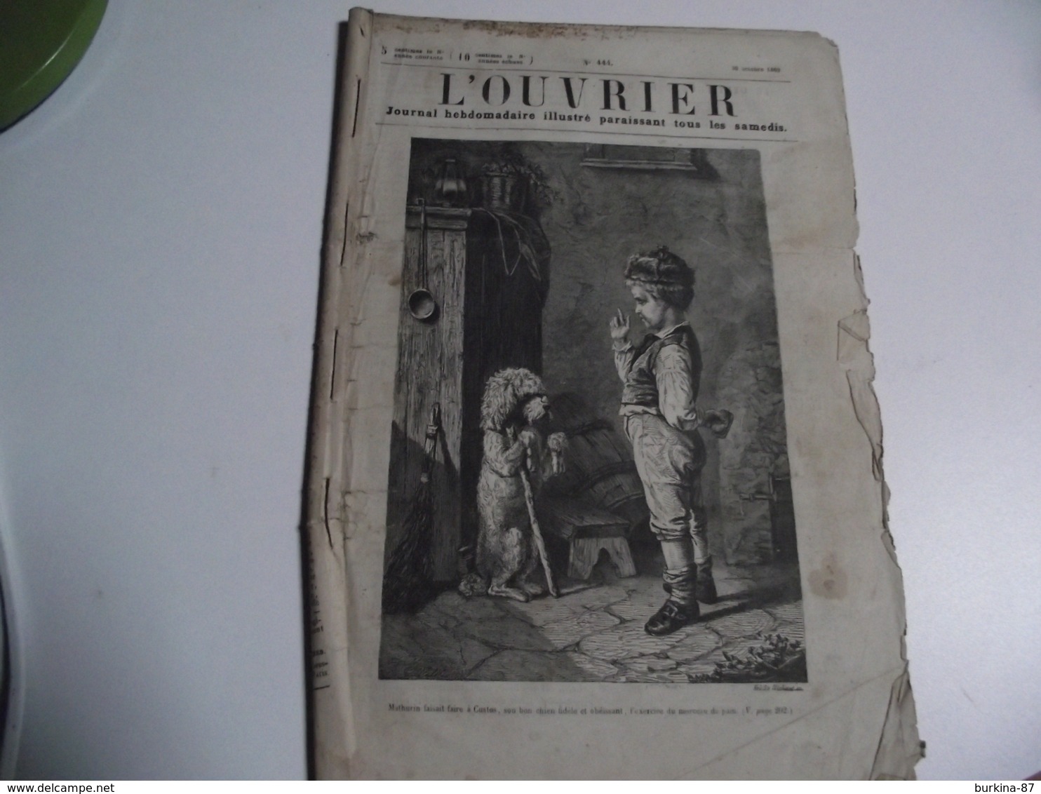 L'OUVRIER, Journal, Hebdomadaire Illustré, 1869, N°444, à 448 - 1850 - 1899