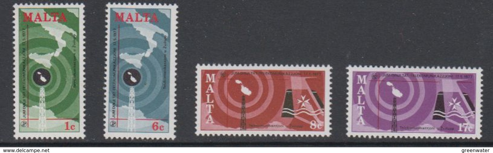 Malta 1977 Weltfernmeldetag 4v ** Mnh (42798) - Malta