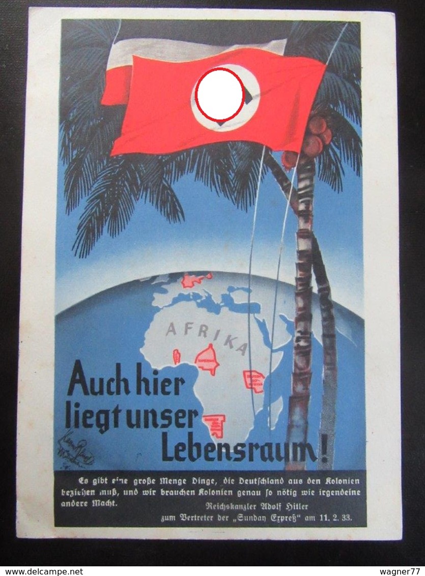 Postkarte Propaganda Kolonien 1935 - Reichsparteitag - Briefe U. Dokumente