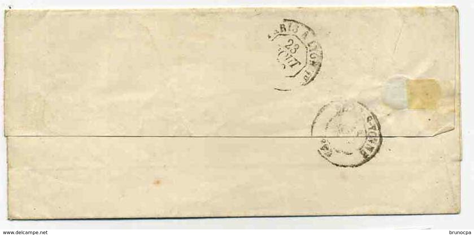 Lettre 1852(?) Triple Piquage Susse 3 Couleurs,  Montage? - 1849-1876: Période Classique