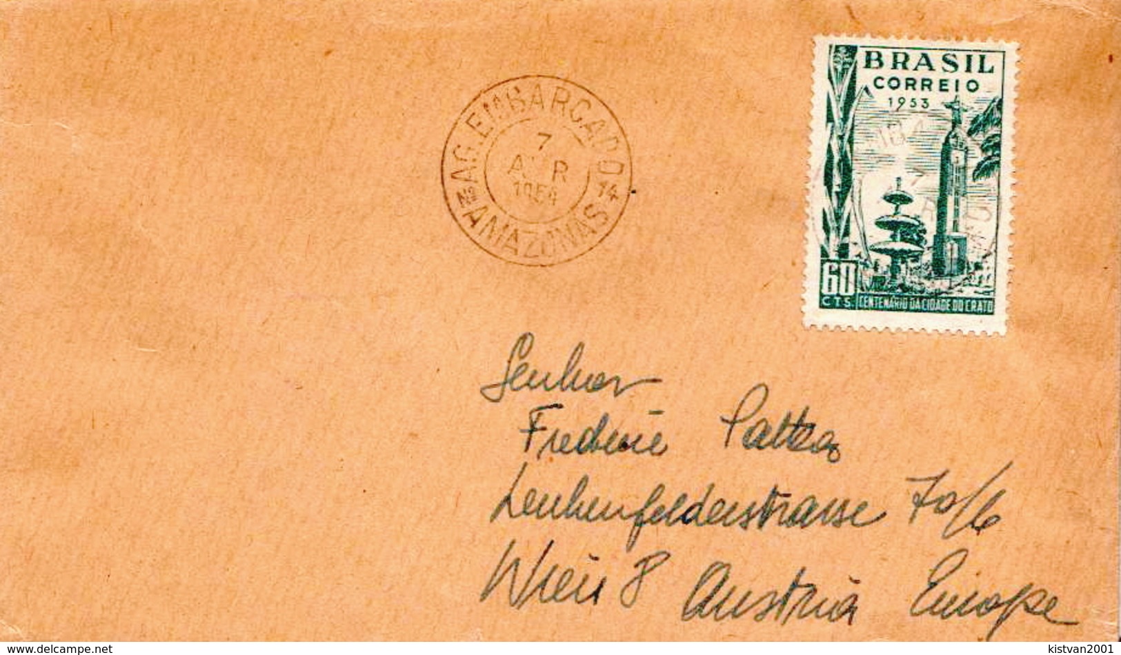 Postal History Cover: Brazil Stamps On Cover - Covers & Documents