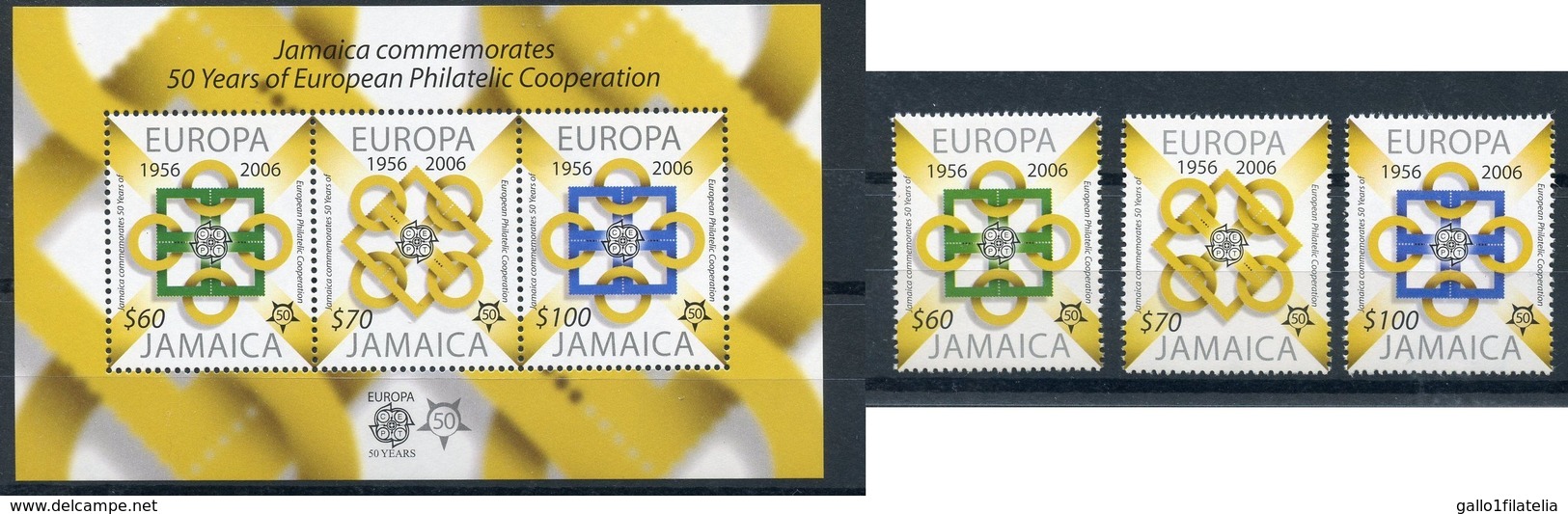 2005 - GIAMAICA / JAMAICA - CINQUANTESIMO DEL PRIMO FRANCOBOLLO CEPT - 50TH OF THE FIRST EUROPA CEPT STAMP. MNH - Giamaica (1962-...)