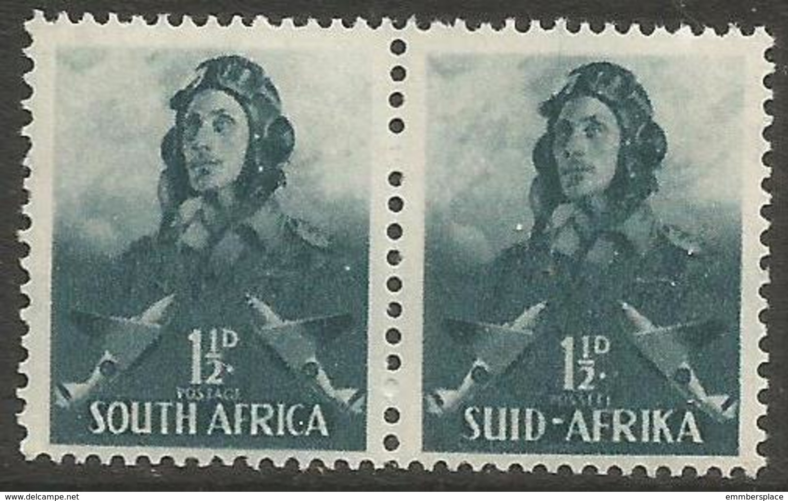 South Africa - 1942 Airman 1.5d Bilingual Pair MNH **  SG 90  Sc 83 - Ongebruikt