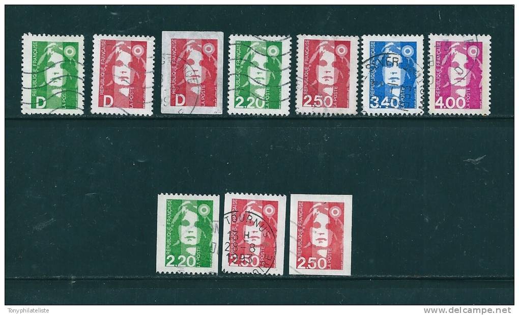 France Timbres  De 1991 N°2711 A 2720  Timbres Oblitérés - 1989-1996 Bicentenial Marianne