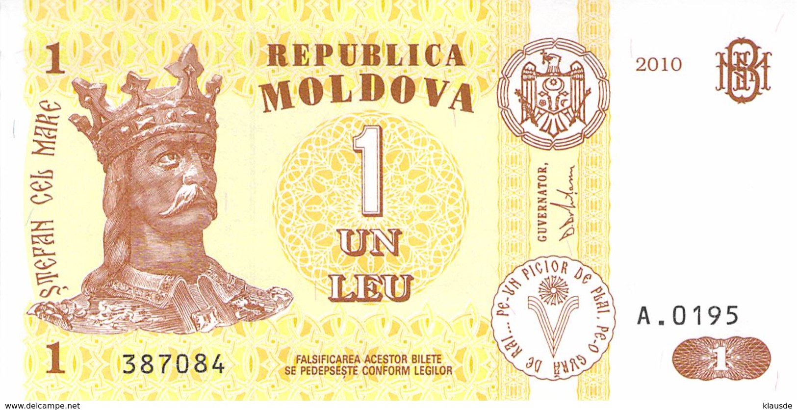 1 Leu Moldavien 2010 - Moldova