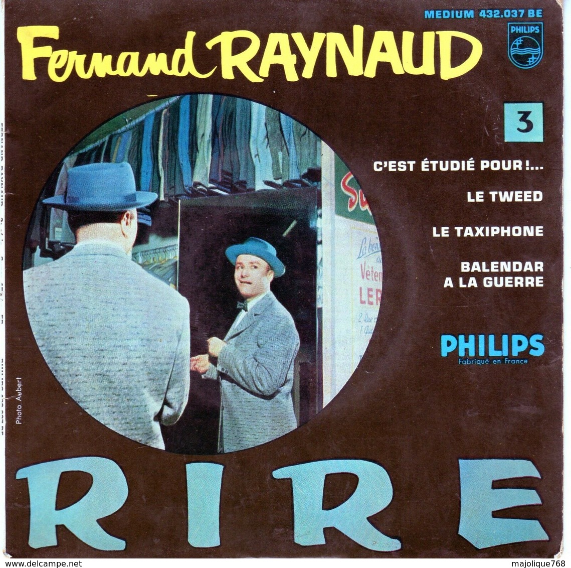 Fernand Raynaud - C'est étudié Pour!... - Philips 432.037 - 1961 - Comiques, Cabaret