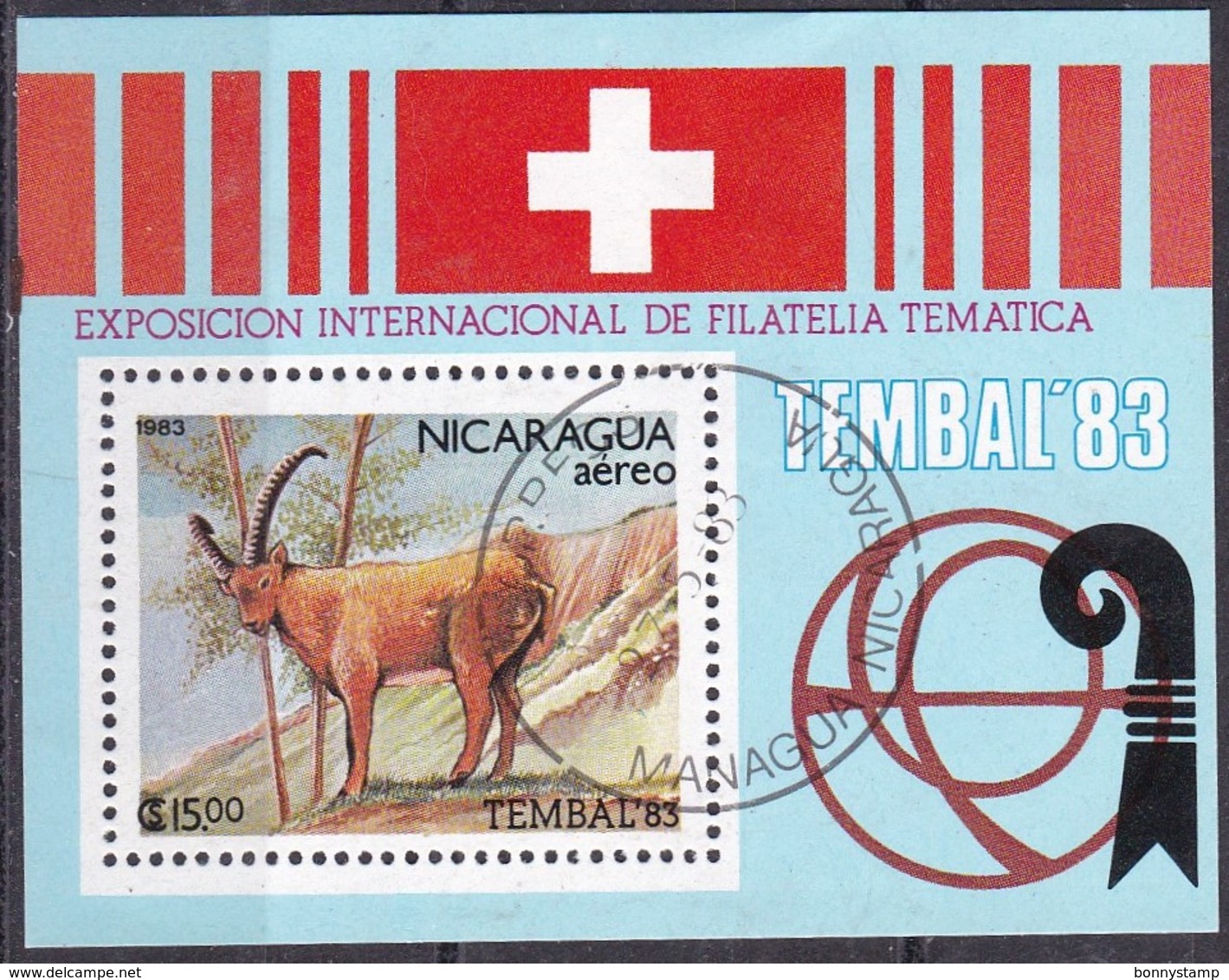 Nicaragua, 1983 - 15cor TEMBAL, Foglietto - Nr.C1040 Usato° - Altri & Non Classificati