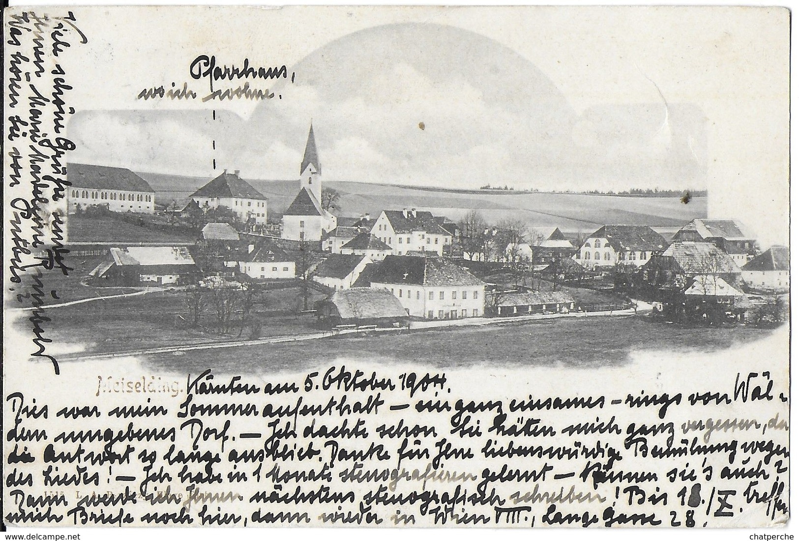 MEISELDING AUTRICHE  ÉCRITE EN 1904 / DOS NON DIVISÉE CIRCULEE - Autres & Non Classés