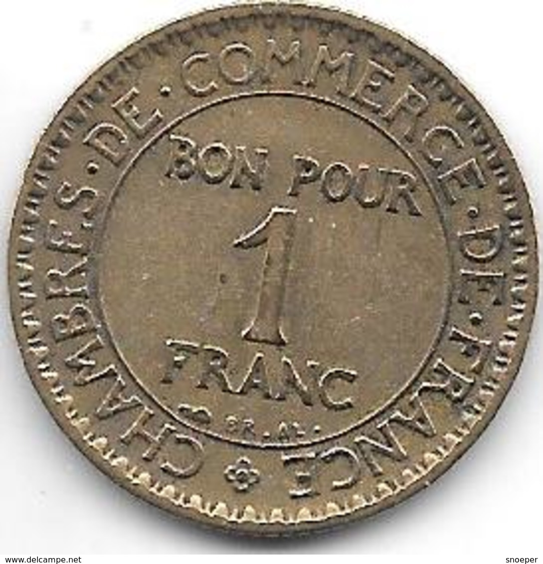 France  1 Franc  1921 Km 876 Vf+ - Autres & Non Classés