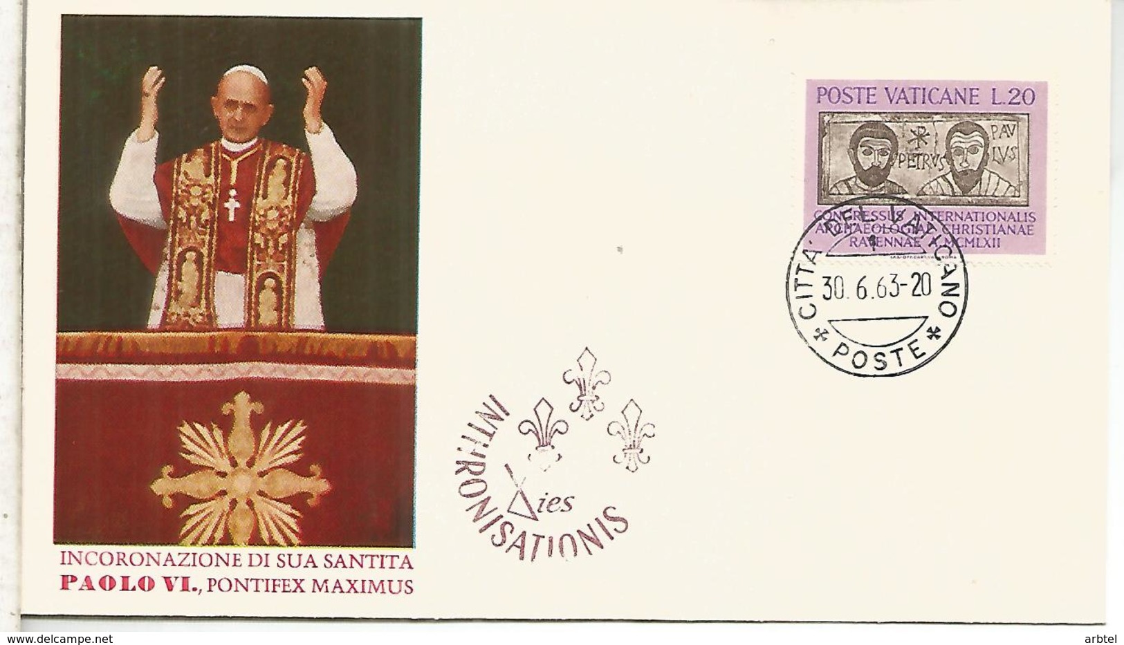 VATICANO 1963 CORONACION PAPA PABLO VI - Papas