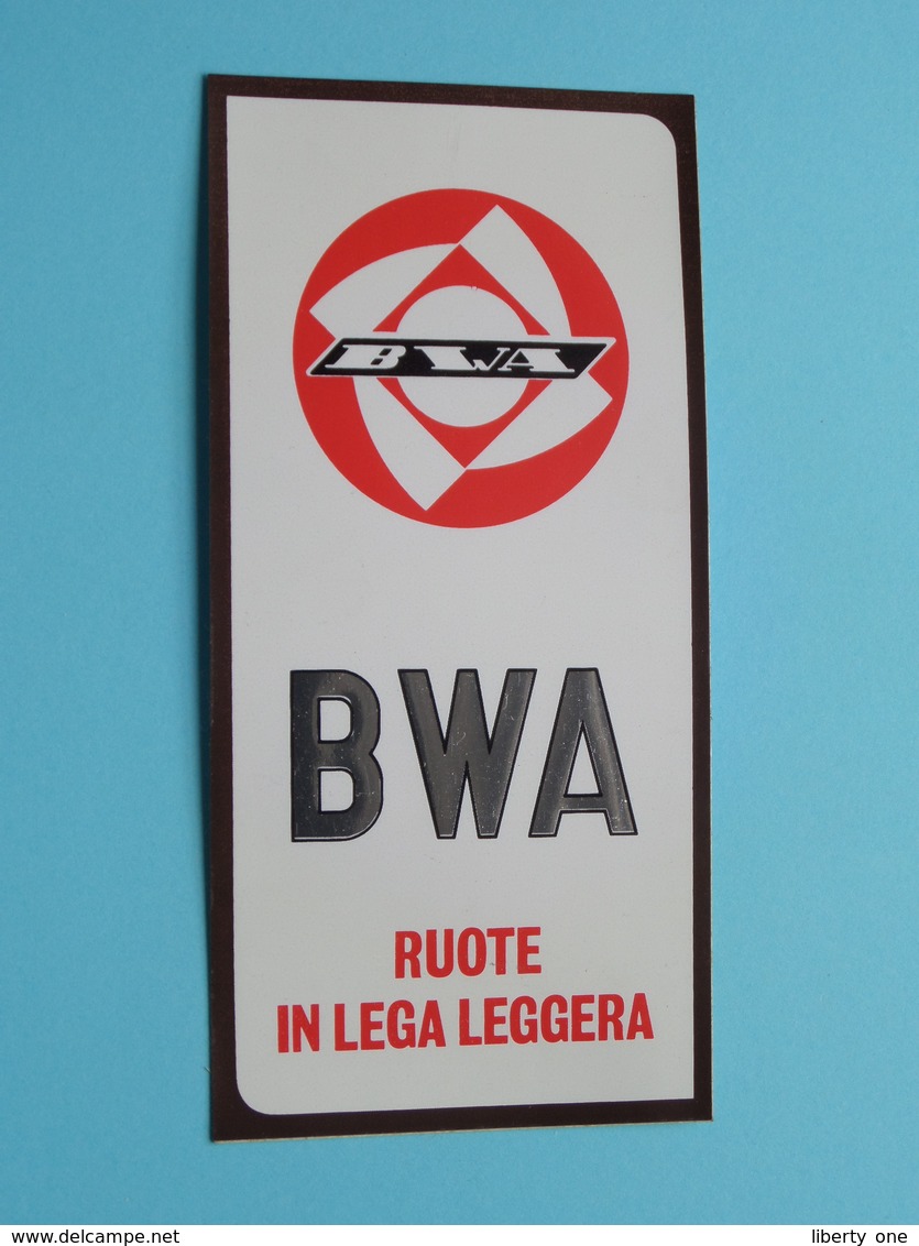 BWA Ruote In Lega Leggera ( Zie Foto Voor Détail ) Zelfklever Sticker Autocollant ! - Pubblicitari