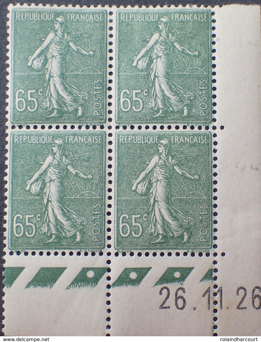 DF50478/515 - 1926 - TYPE SEMEUSE - BLOC N°234 TIMBRES NEUFS**(3)/*(1) Défectueux (déchirure + Petit Pelurage Au Verso) - ....-1929