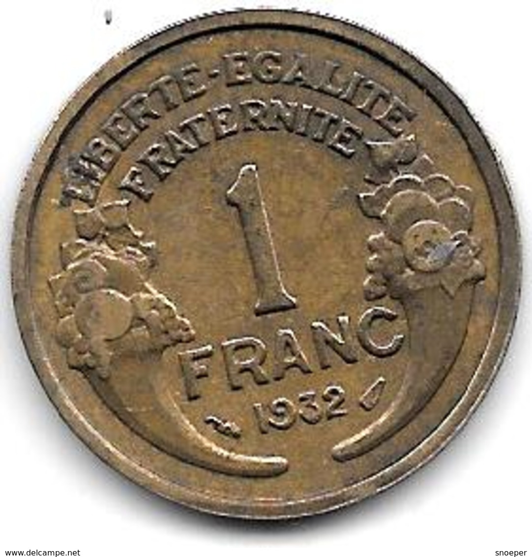 France  1 Franc  1932 Km 885   Vf+ - Altri & Non Classificati