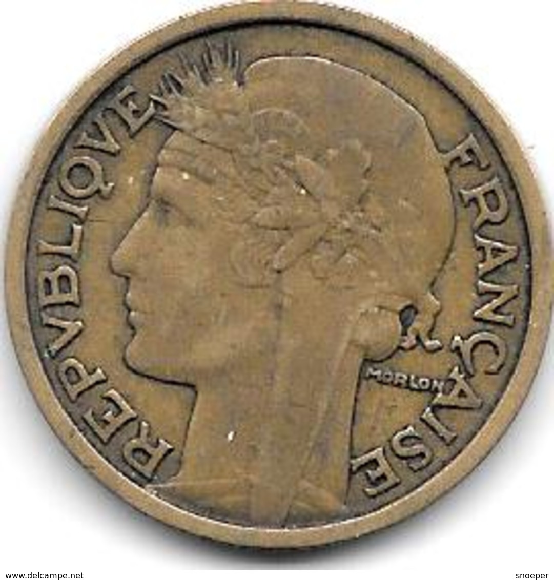France  1 Franc  1933 Km 885   Vf+ - 1 Franc