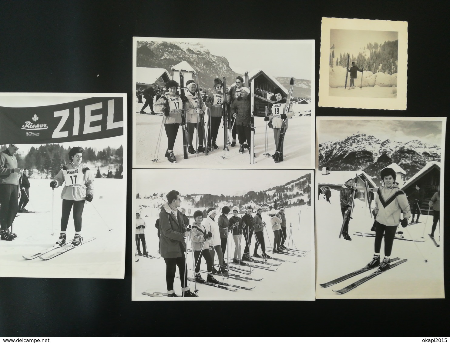 80 PHOTOS ORIGINALES NOIR-BLANC DONT  TOURISTES À ÉCOLE DE SKI GARMISCH ALLEMAGNE ENSEIGNE "PUSSYCAT" SWOLFSTRAAT