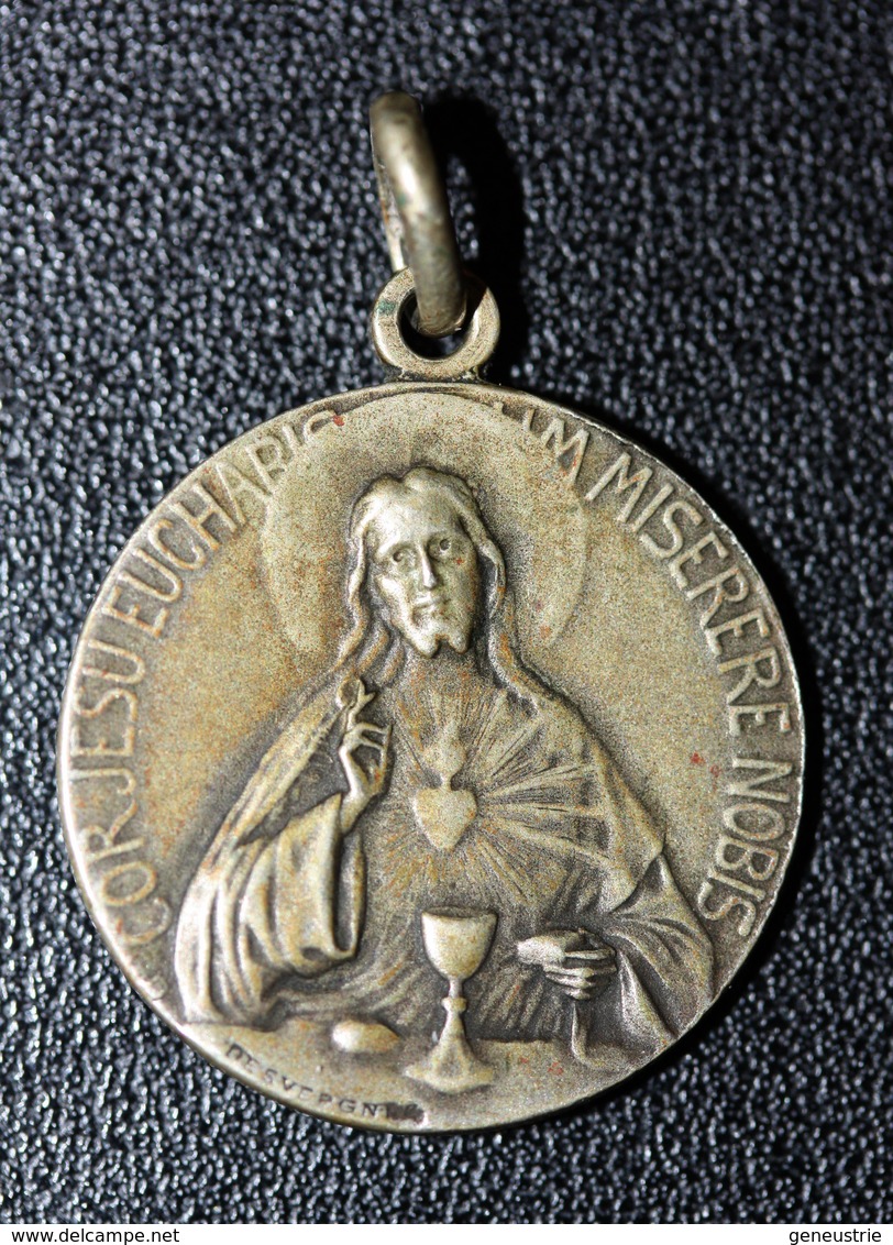 Beau Pendentif Médaille Religieuse "Eucharistie Jésus Christ / Notre Dame Du Perpétuel Secours" Religious Medal - Religion & Esotérisme