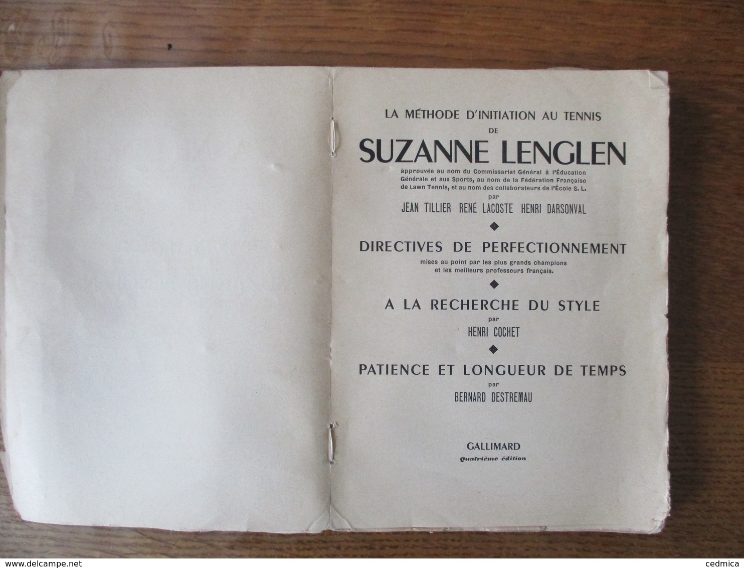 SUZANNE LENGLEN LA METHODE 1942 PREFACE PAR RENE LACOSTE OUVRAGE EDITE PAR LA FEDERATION FRANCAISE DE LAWN TENNIS - Livres