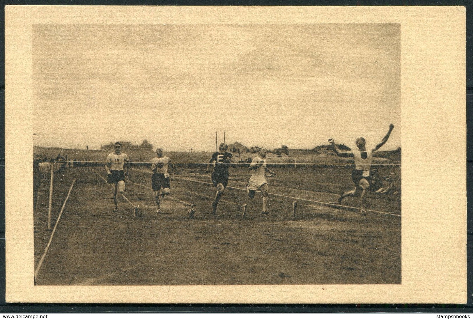 Hungary 1912 100 Yard Record Jankovich István Athletics Postcard. Hungarian Athletics Championships. 1912 Olympics - Athletics