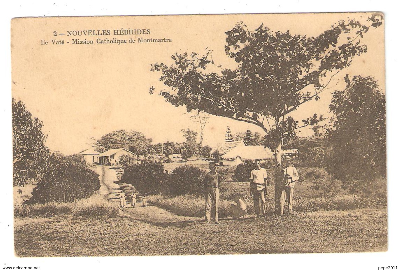 CPA NOUVELLES HEBRISES (Nouvelle Calédonie) - VANUATU - Ile Vaté - Mission Catholique De Montmartre - Animation - Vanuatu