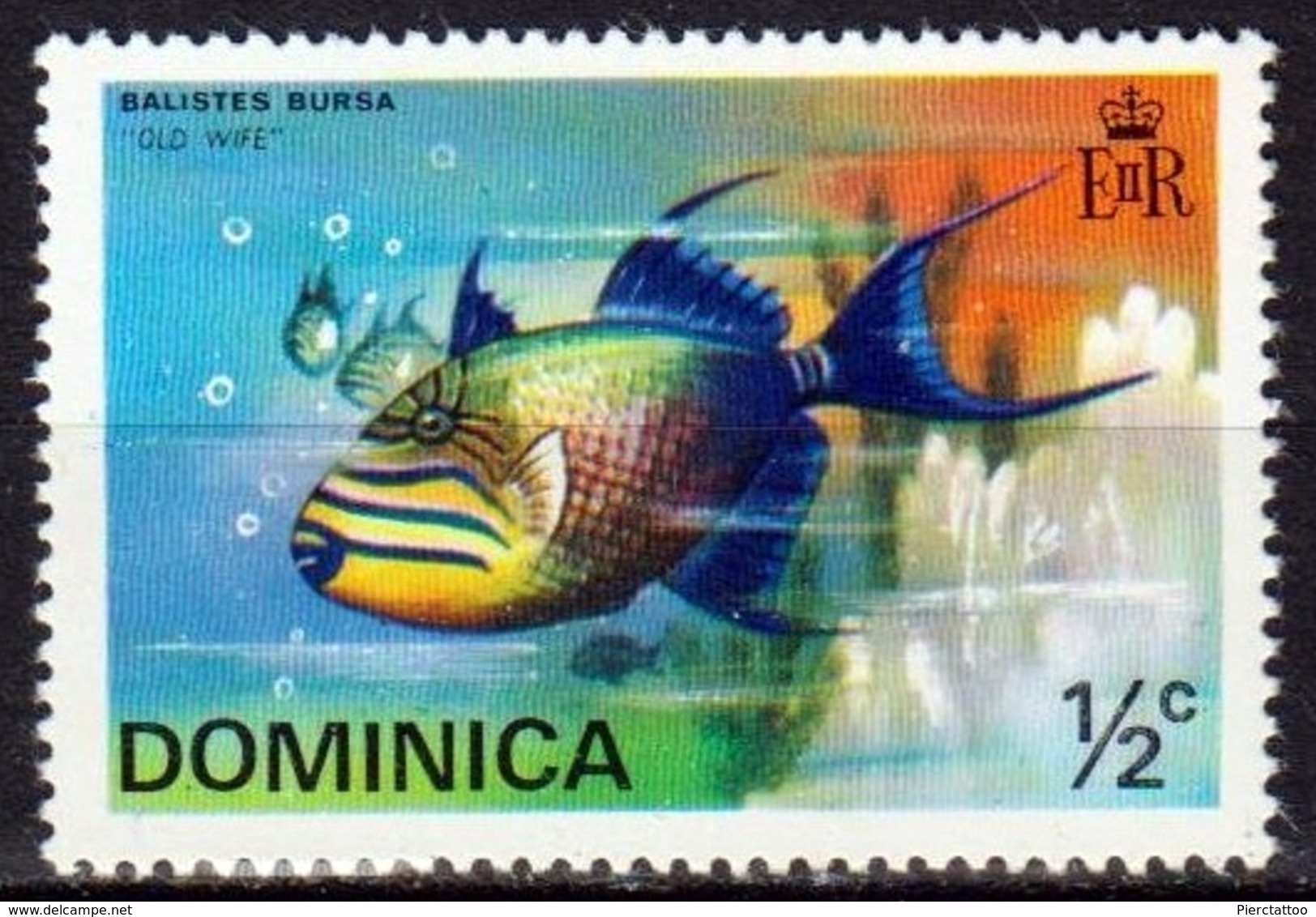 Balistes Bursa/baliste Boomerang (Poisson/Animaux) - Dominique - 1975 - YT 414 - Neuf - Dominica (1978-...)