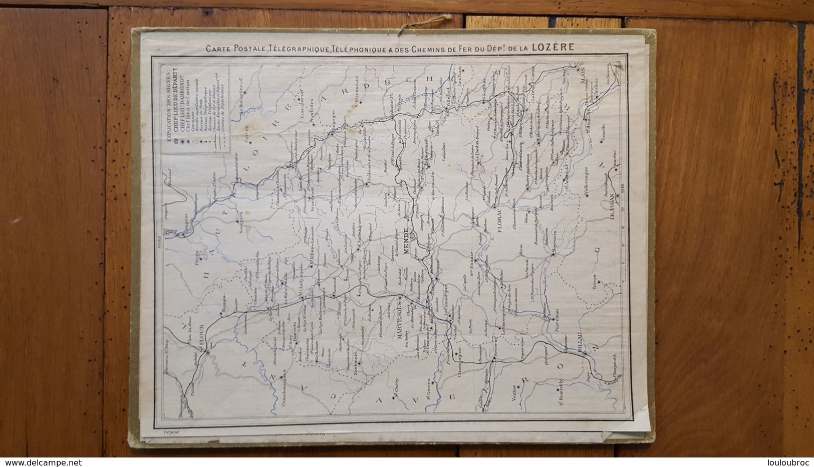 CALENDRIER ALMANACH DES POSTES 1914 DEPARTEMENT DE LA LOZERE - Grand Format : 1901-20