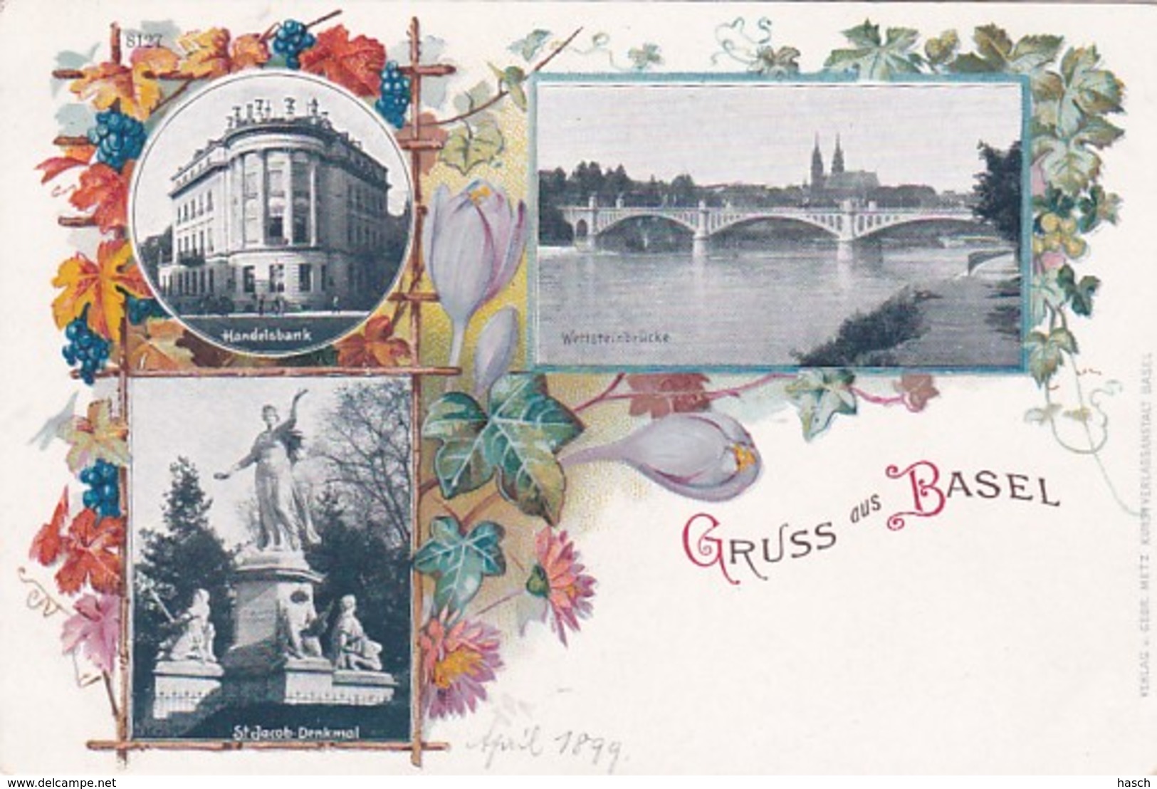 268851Gruss Aus Basel 1899 (8127) - Bâle