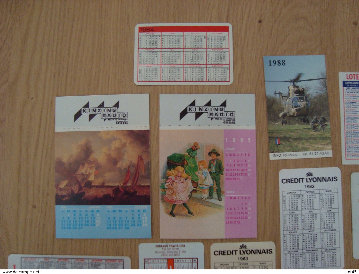 LOT DE 16 PETITS CALENDRIERS DES ANNEES 1980 LOTERIE NATIONALE CAISSE D'EPARGNE KINZIG RADIO BRO - Petit Format : 1981-90