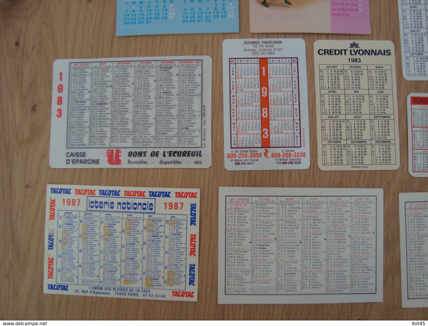 LOT DE 16 PETITS CALENDRIERS DES ANNEES 1980 LOTERIE NATIONALE CAISSE D'EPARGNE KINZIG RADIO BRO - Kleinformat : 1981-90