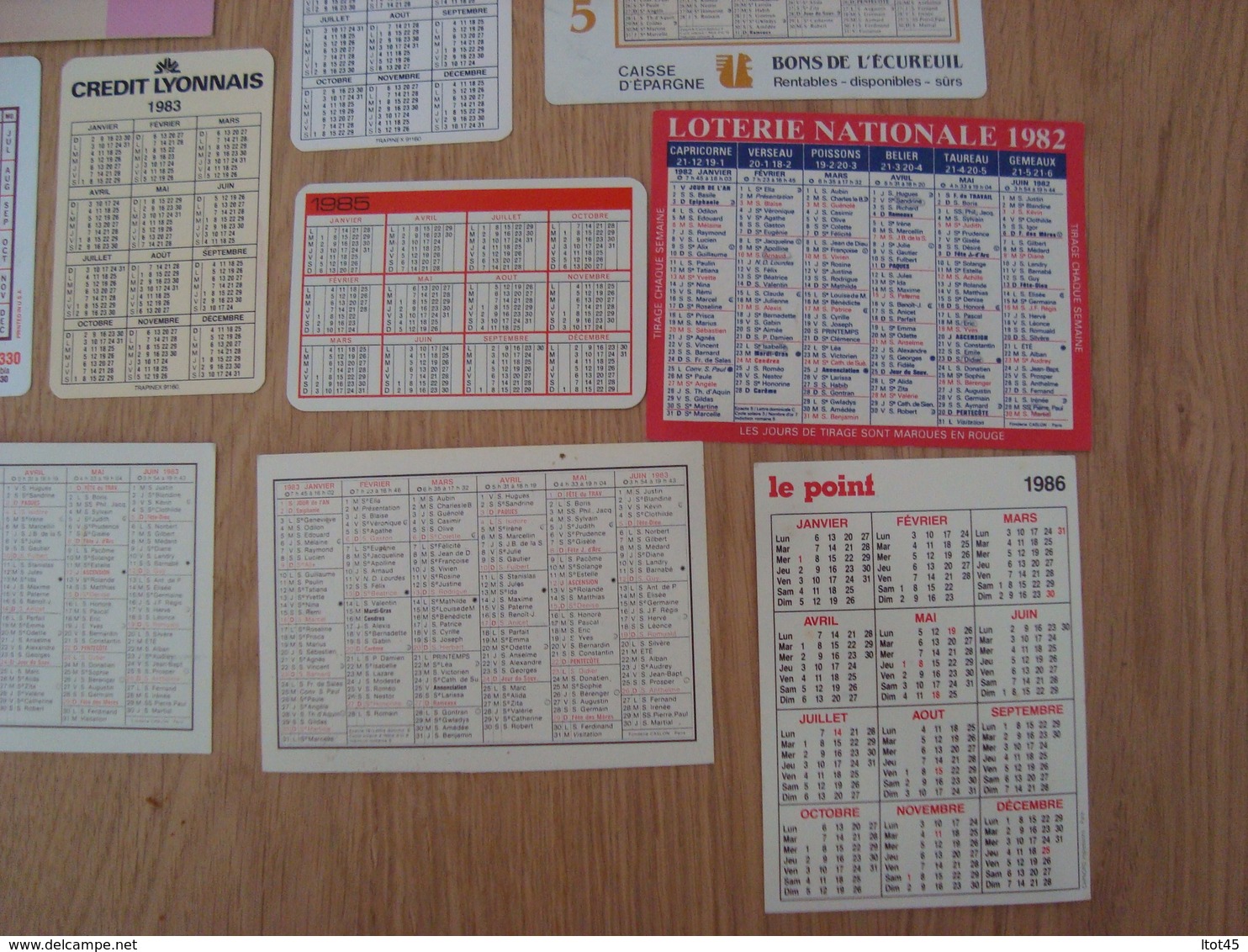 LOT DE 16 PETITS CALENDRIERS DES ANNEES 1980 LOTERIE NATIONALE CAISSE D'EPARGNE KINZIG RADIO BRO - Kleinformat : 1981-90