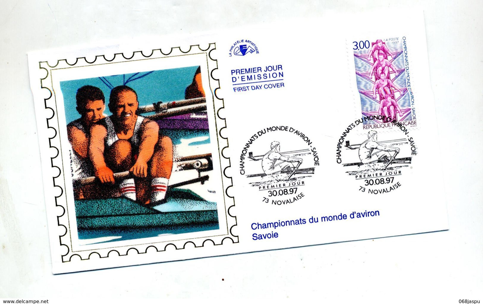 Lettre Fdc 1997 Novalaise Championnat Aviron - 1990-1999