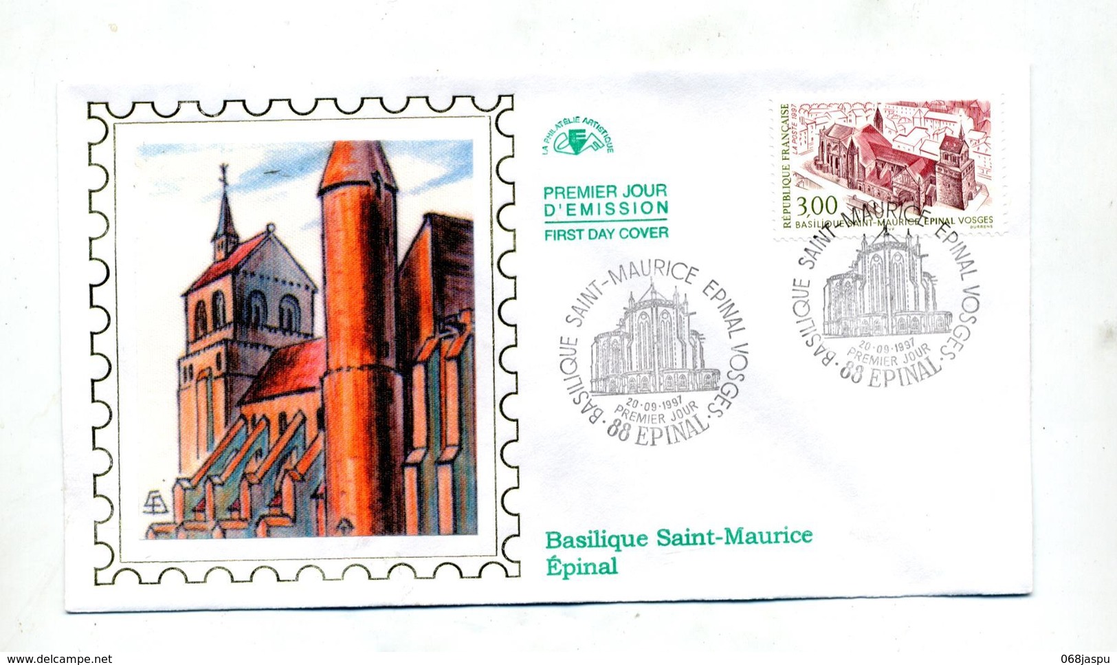 Lettre Fdc 1997 Epinal Basilique - 1990-1999