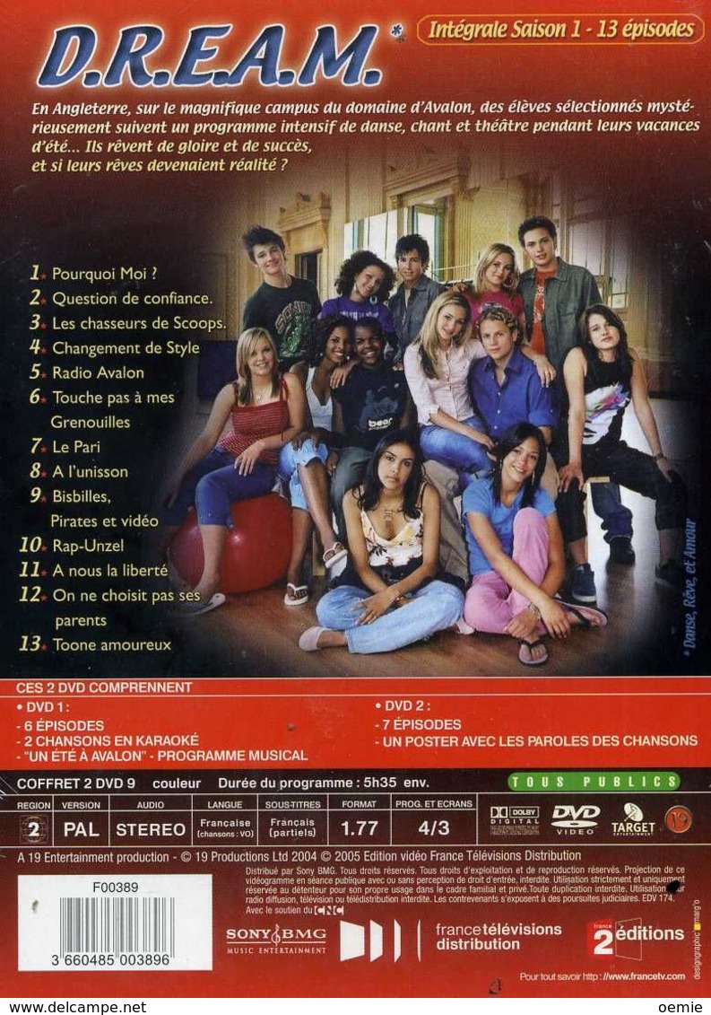 D.R.E.A.M.  SAISON 1  °°°°°°°   2 DVD INTEGRALE SAISON 1 - Séries Et Programmes TV