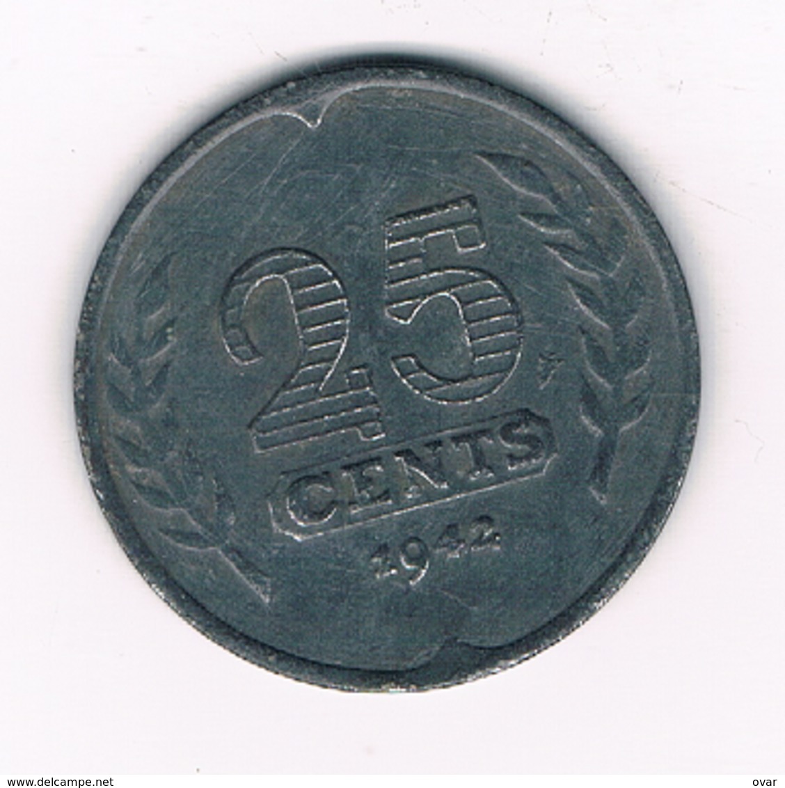 25 CENTS  1942 NEDERLAND /4168/ - 25 Cent