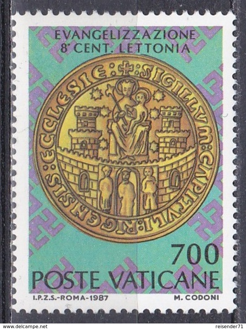 Vatikan Vatican 1987 Religion Christentum Christianisierung Lettland Latvia Siege Seall Domkapitel Riga, Mi. 911 ** - Unused Stamps