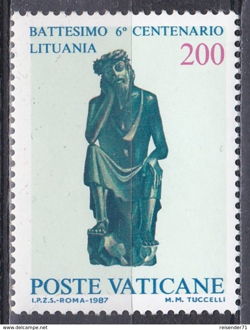 Vatikan Vatican 1987 Religion Christentum Christianisierung Litauen Lithuania Kunst Arts Skulpturen Christus, Mi. 913 ** - Ungebraucht