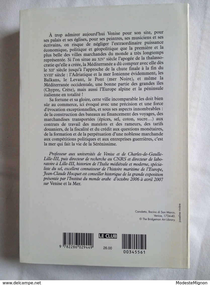 Venise Et La Mer XIIè - XVIIIè Siècle De Jean-Claude Hocquet - Histoire