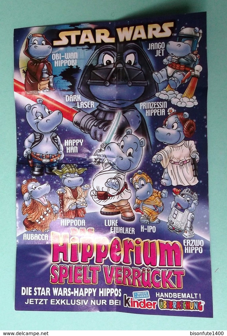 Kinder 2002 : Série Complète Star Wars ( 10 Figurines ) Et Flyer Reprenant Tous Les Personnages De La Série (SUPERBE ! ) - Lots
