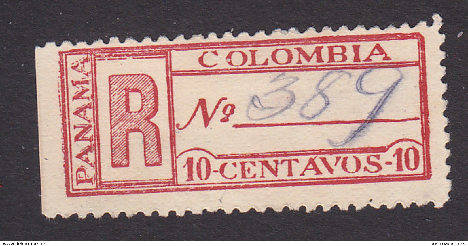 Panama, Scott #F4, Used, Registration Stamp, Issued 1901 - Panama